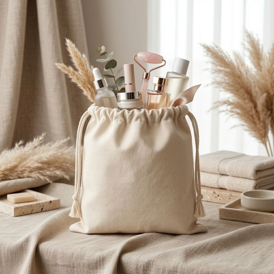 5x8 Inches Cotton Drawstring Bag | 150 GSM View 3