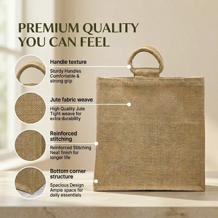 Square Jute Bags | 350 GSM View 5