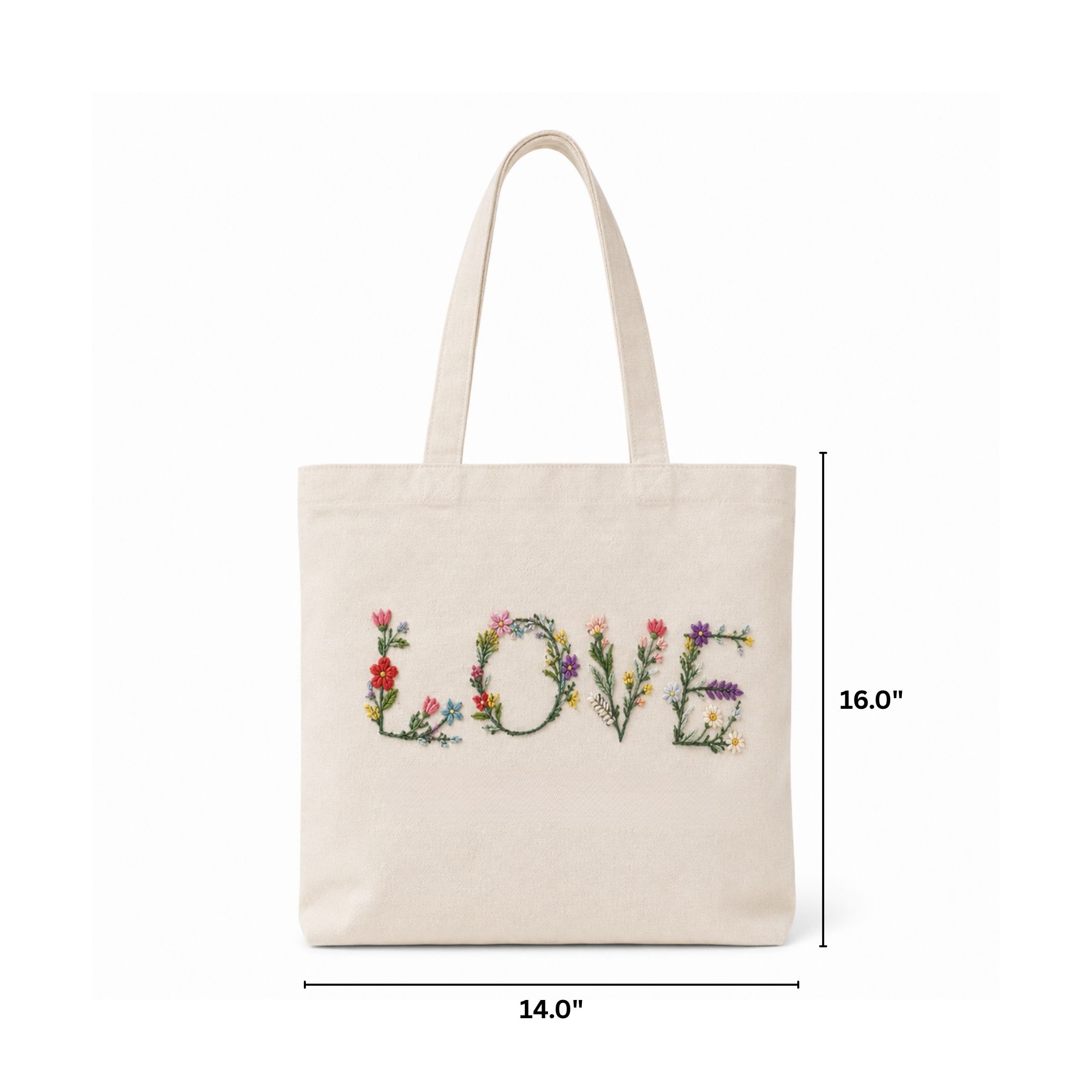 Pink Petal Handwork Tote Bag View 1