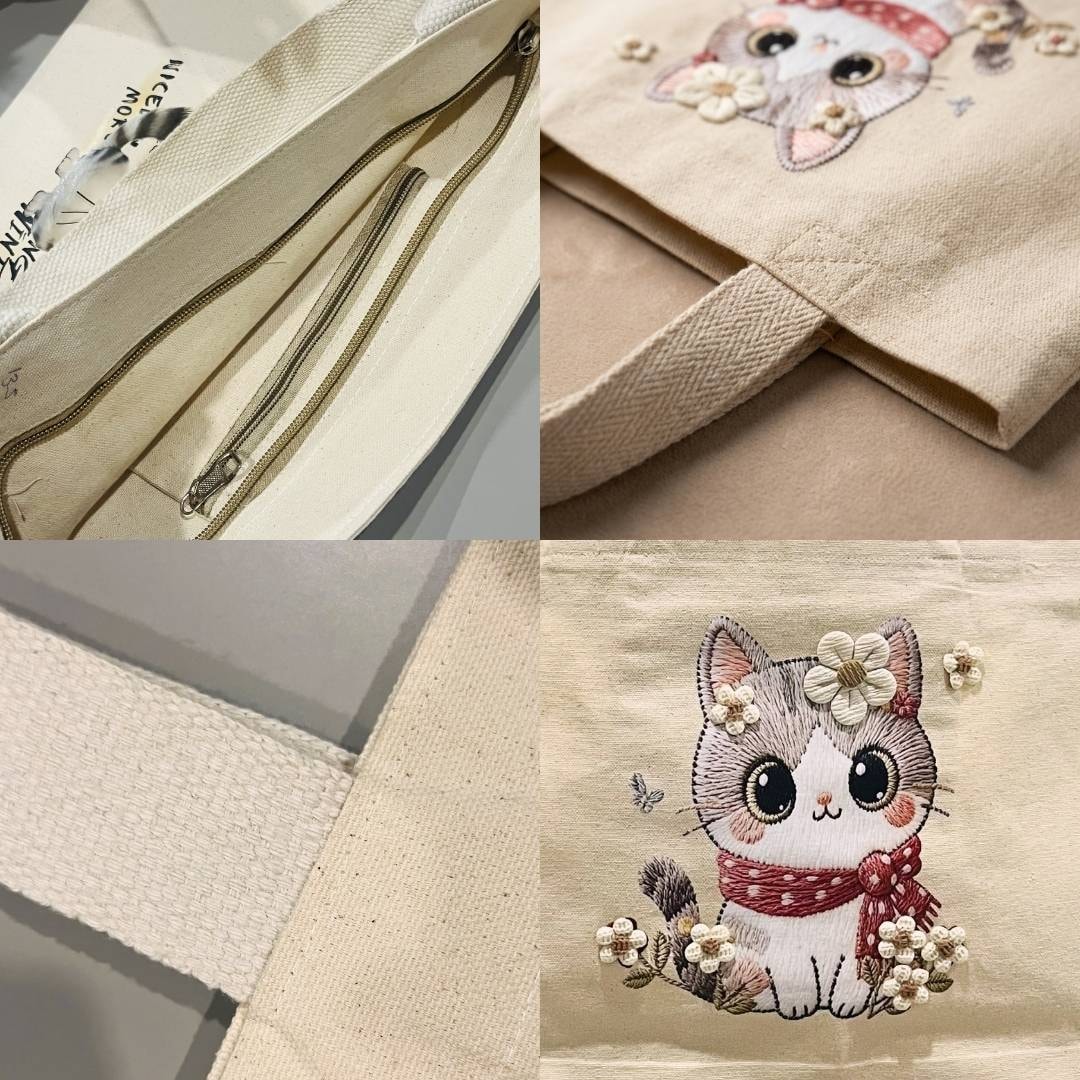 Sweet Kitty Tote Bag | 300 Gsm View 3