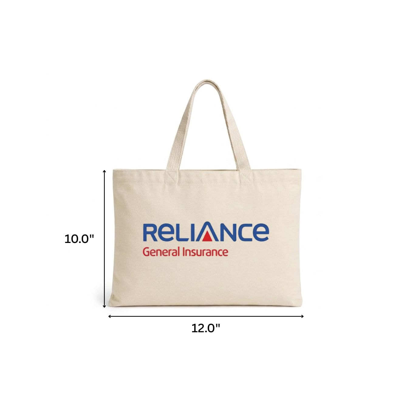 12x10 Inches | Essential Wide Cotton Tote Bag View 1
