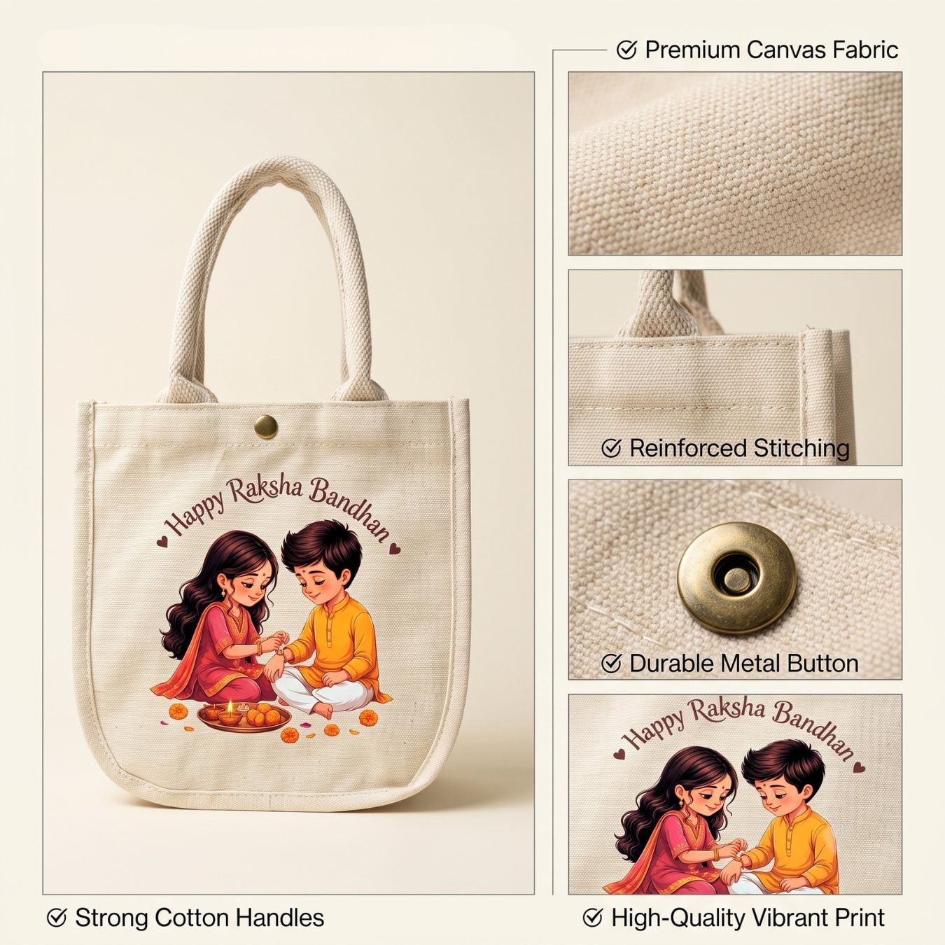 The Thread Of Rakhi Bag | 300 GSM View 6
