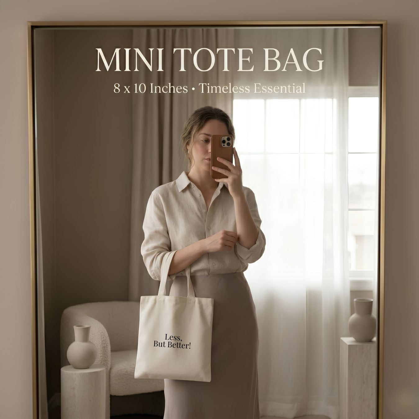 8x10 Inches | Mini Cotton Tote Bag | 150 GSM View 8