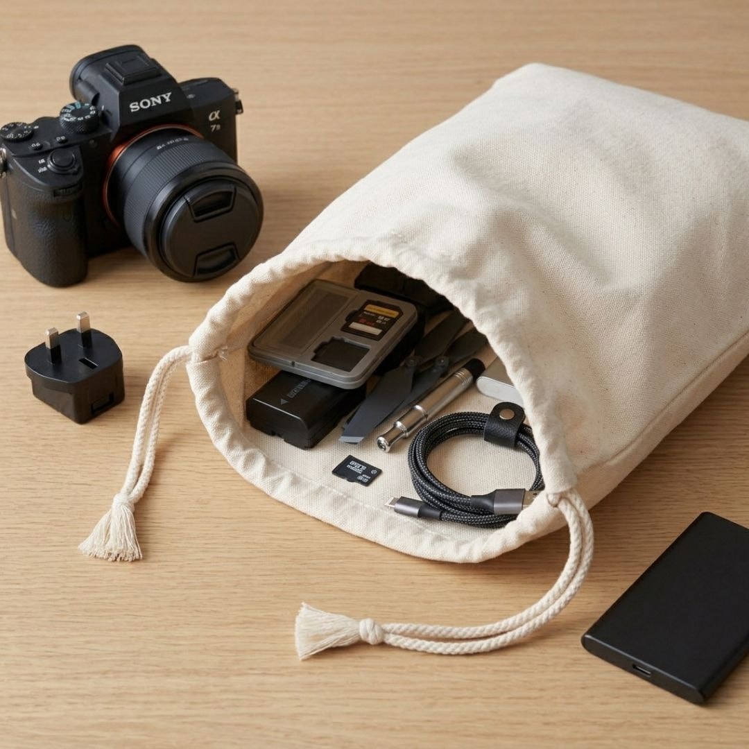12x16 Inches Cotton Drawstring Bag | 150 GSM View 3