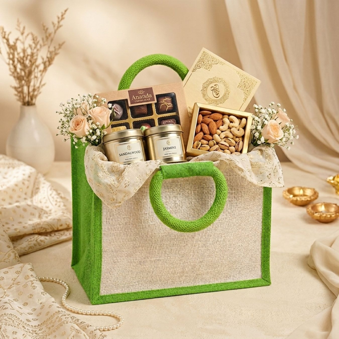 Classic Jute Hamper Bag | 350 GSM View 6