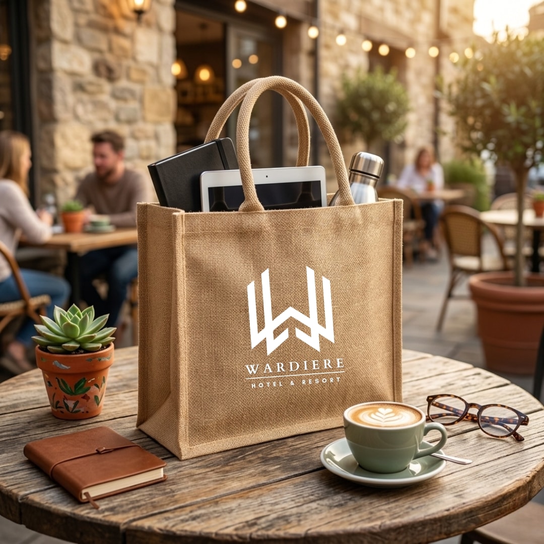 Basic Jute Bags With Zipper Closure | 350 GSM View 9