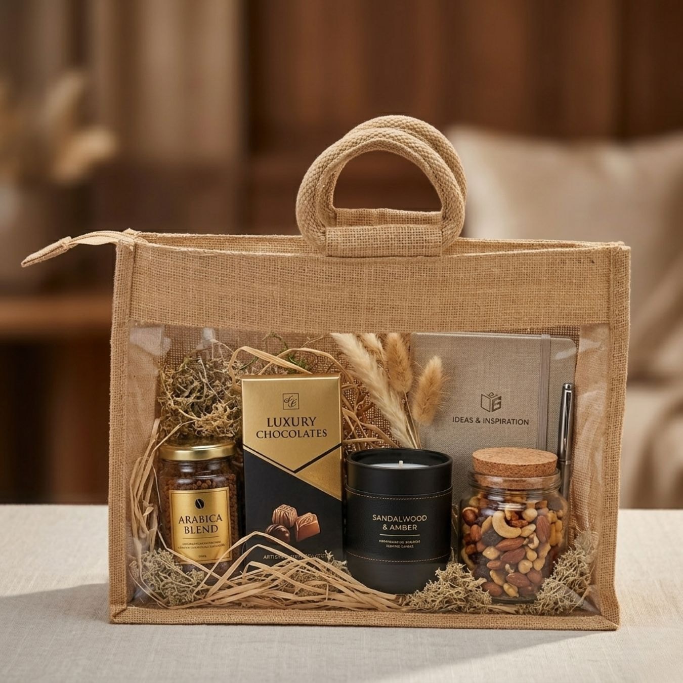 Clear View Jute Hamper Bag | 350 GSM View 1