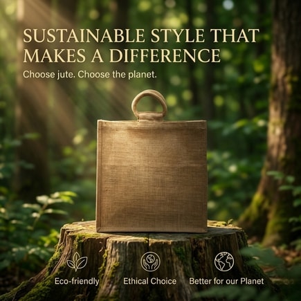 Square Jute Bags | 350 GSM View 2