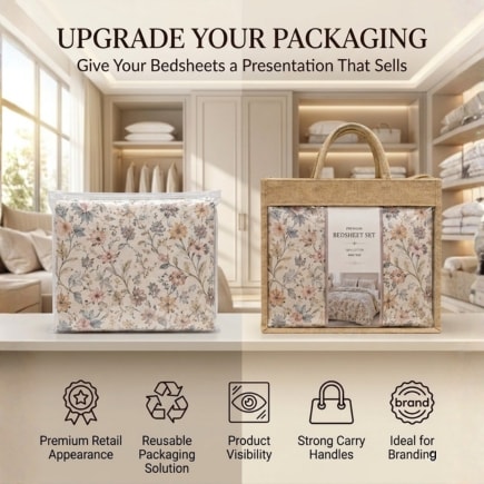 Jute Bedsheet Organizer Bag | 350 GSM View 3