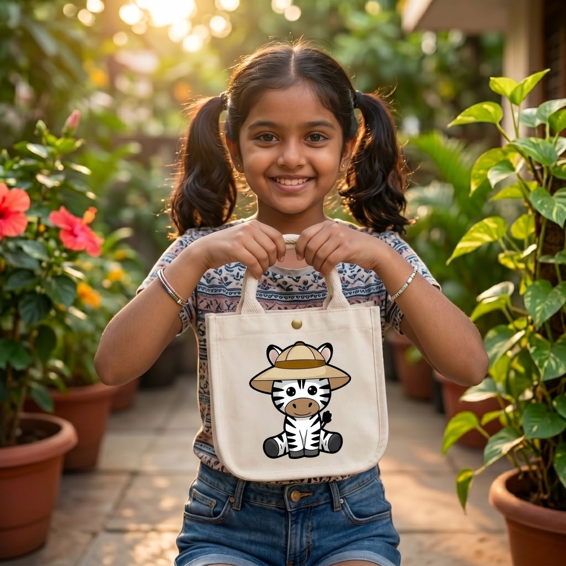 Ziggy Zebra Kids Bag | 300 GSM View 2