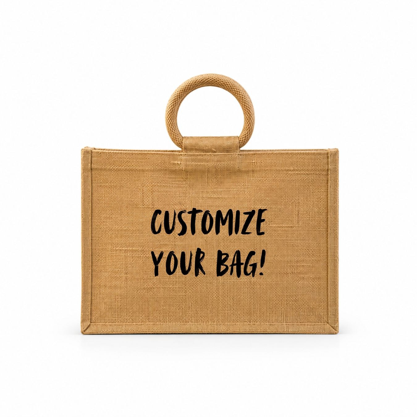 Clear Window Jute Hamper Bag | 350 GSM View 7