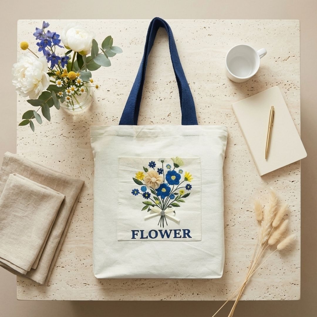 Blue Aura Tote Bag | 300 GSM View 5