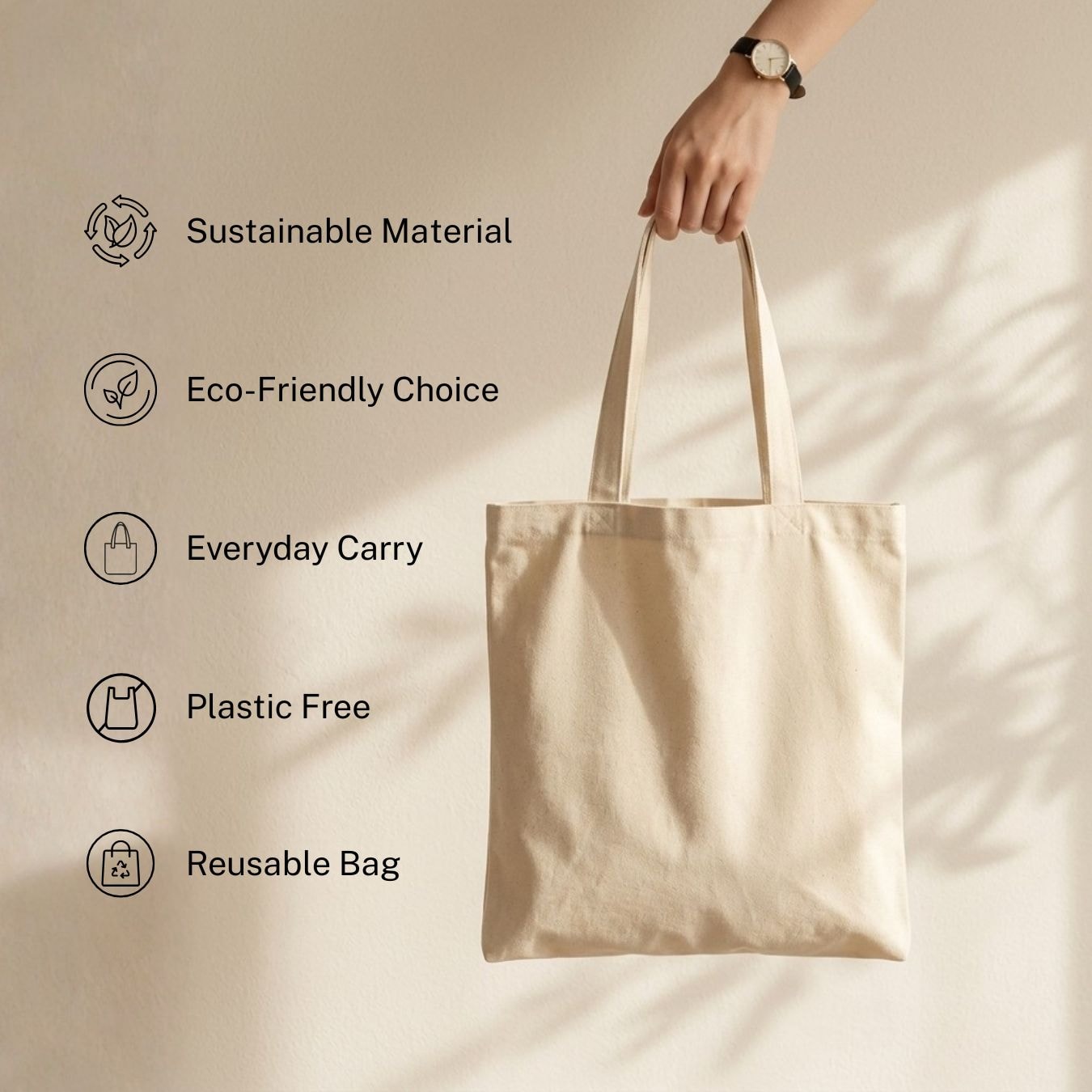 10x12 Inches | Small Essentials Tote Bag View 4