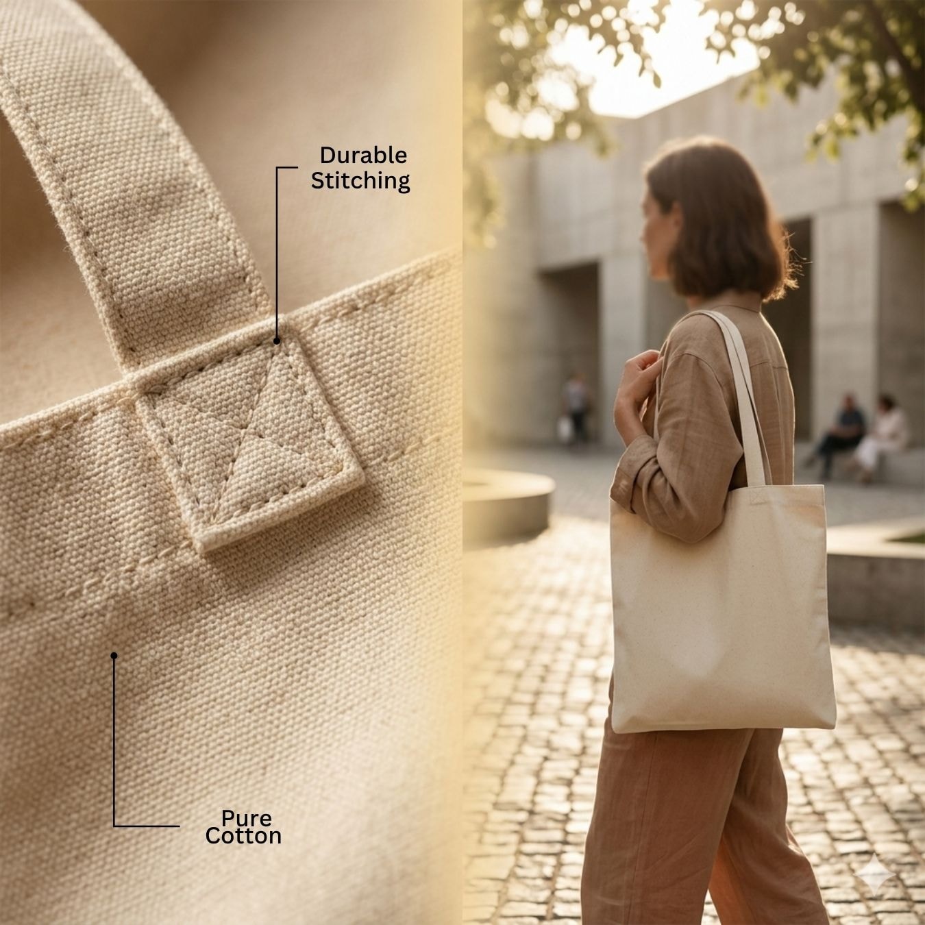 14x16 Inches | Signature Cotton Tote Bag View 4