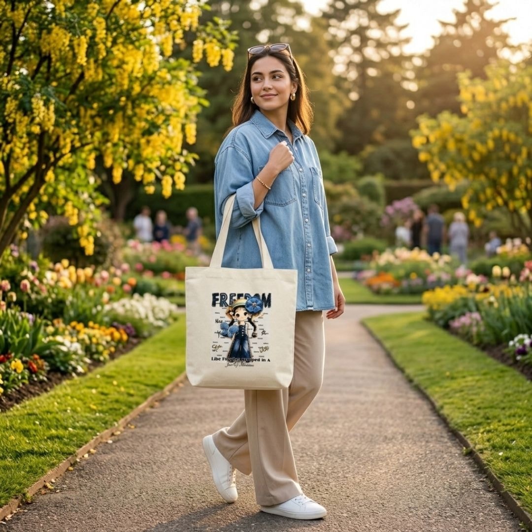 Denim Diary Tote Bag | 300 GSM View 1