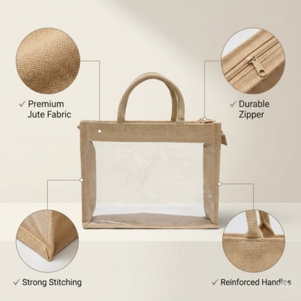 Jute Bedsheet Organizer Bag | 350 GSM View 5