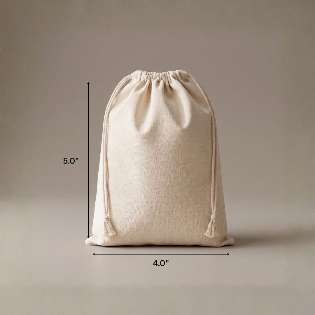 4x5 Inches Cotton Drawstring Bag | 150 GSM View 2