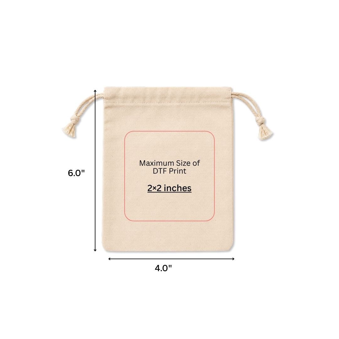 4x6 Inches Cotton Drawstring Bag | 150 GSM View 6