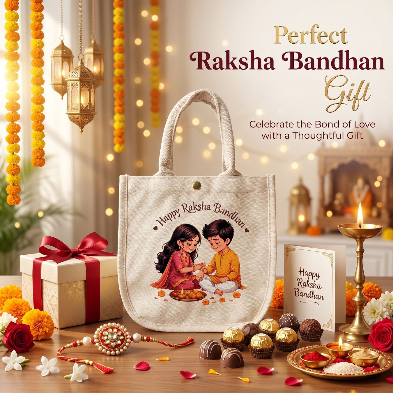 The Thread Of Rakhi Bag | 300 GSM View 1