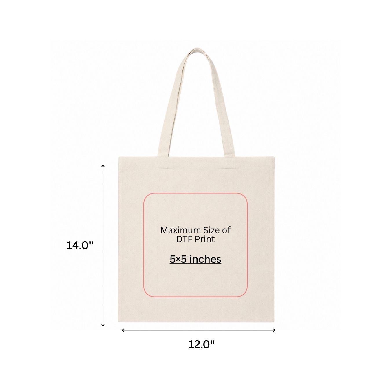 12x14 Inches | Classic Cotton Tote Bag View 6