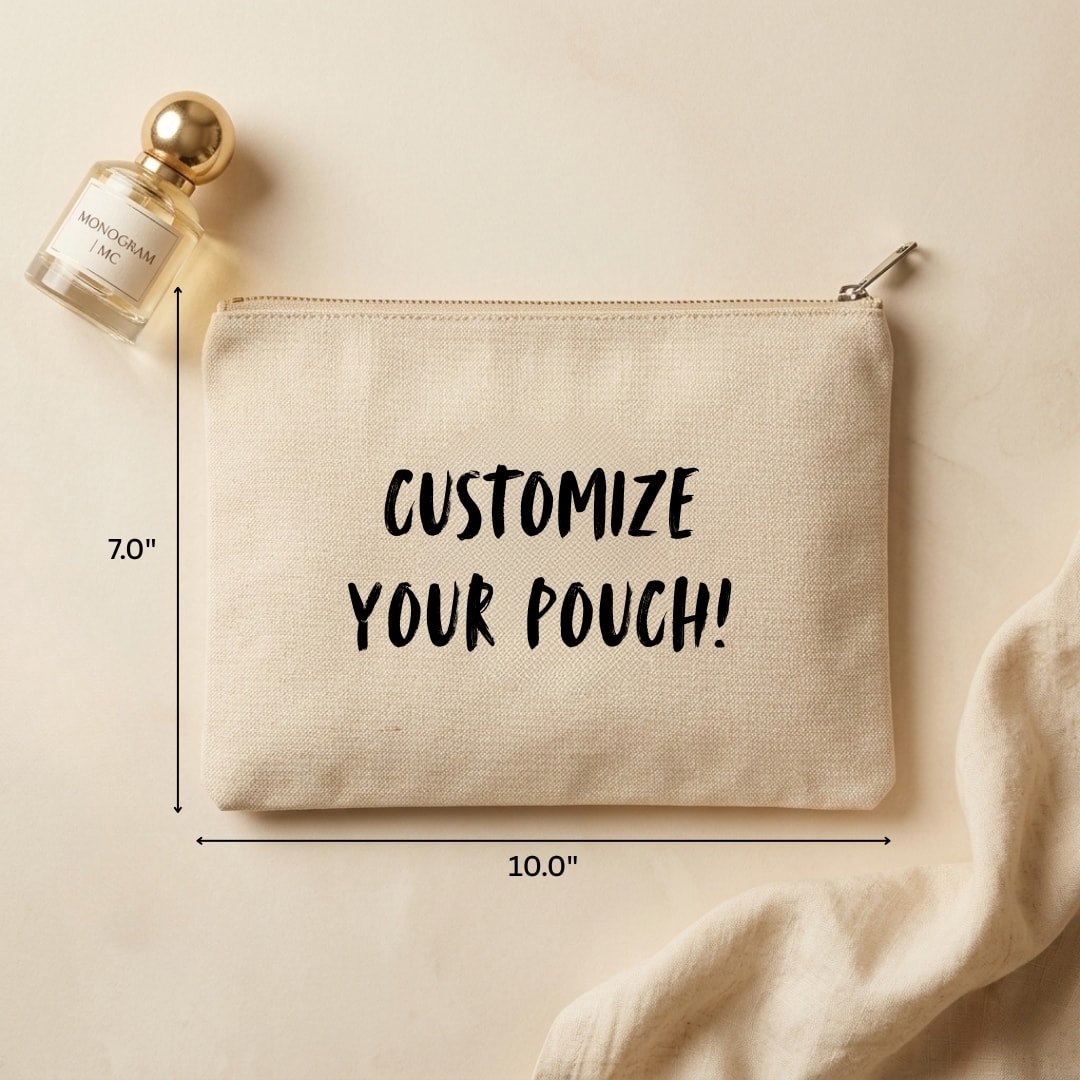 10x7 Inches Cotton Zipper Pouch | 300 GSM View 6
