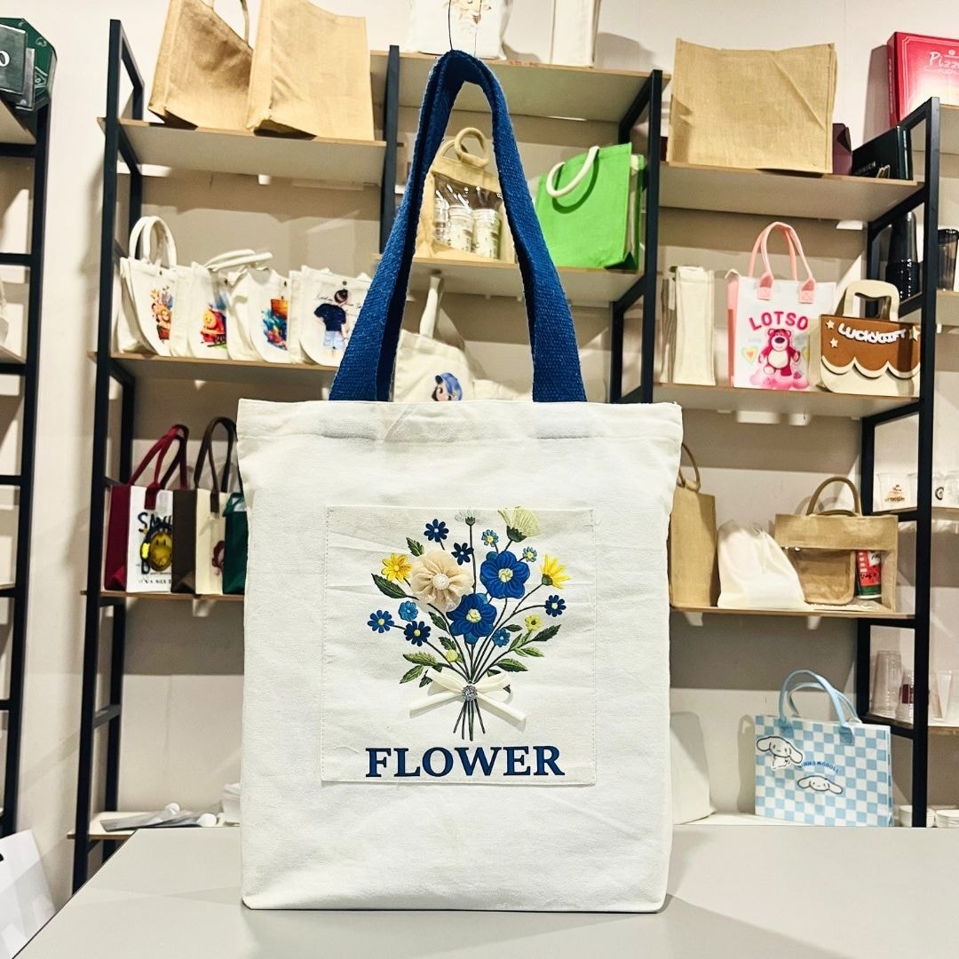 Blue Aura Tote Bag | 300 GSM View 6