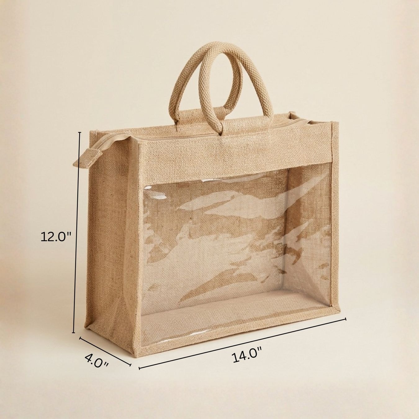 Clear View Jute Hamper Bag | 350 GSM View 4