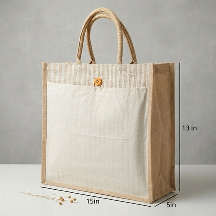 Jute Pocket Bag | 350 GSM alternate view