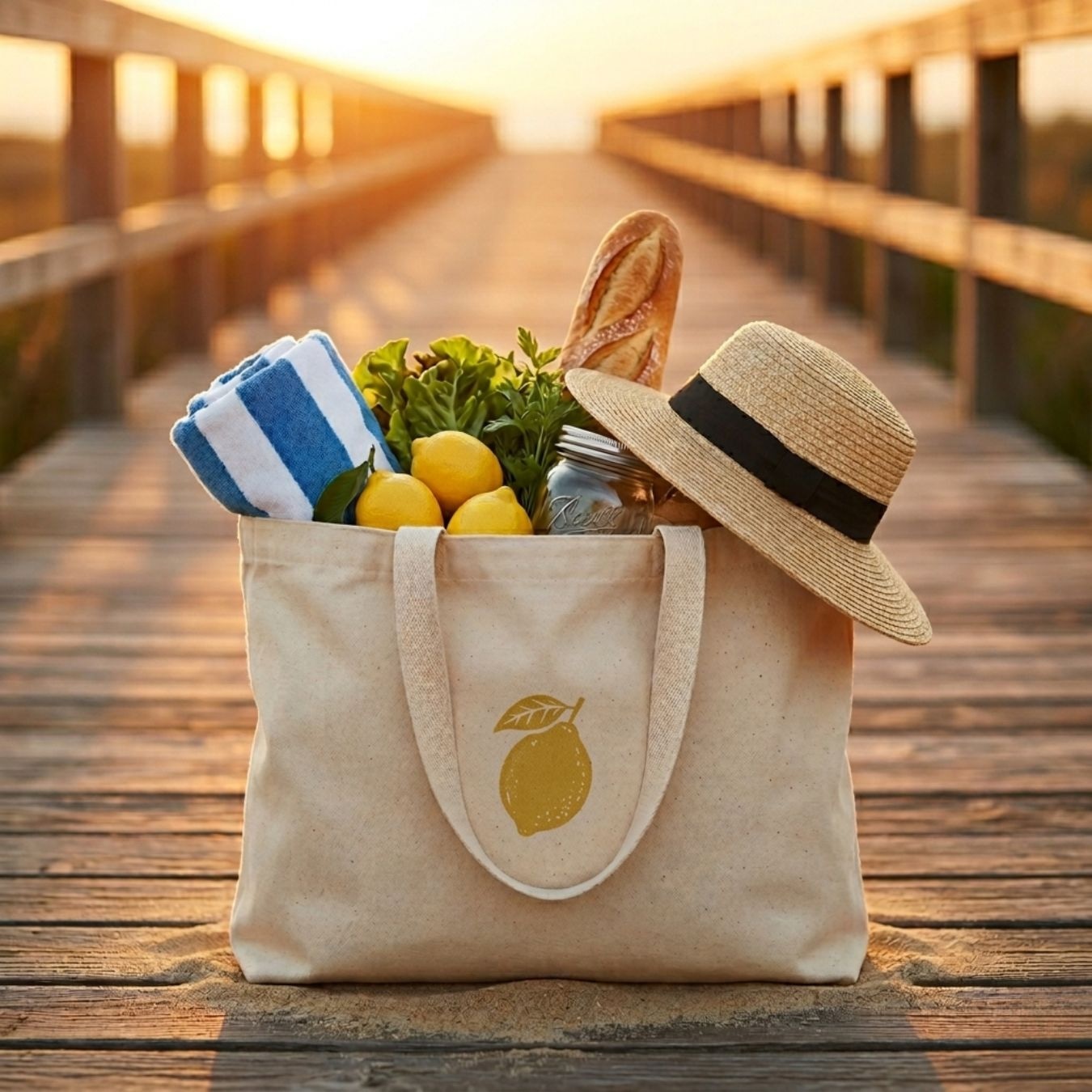 18x14 Inches | Grand Wide Cotton Tote Bag alternate view