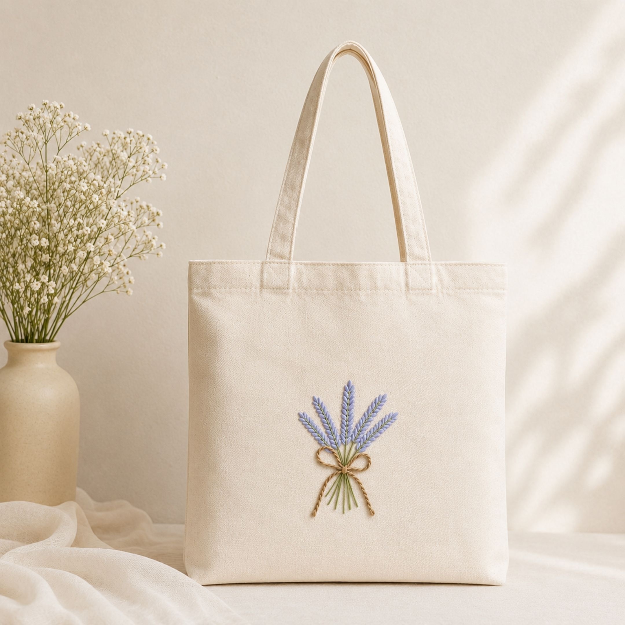 Lavender Grace Handwork Tote Bag alternate view