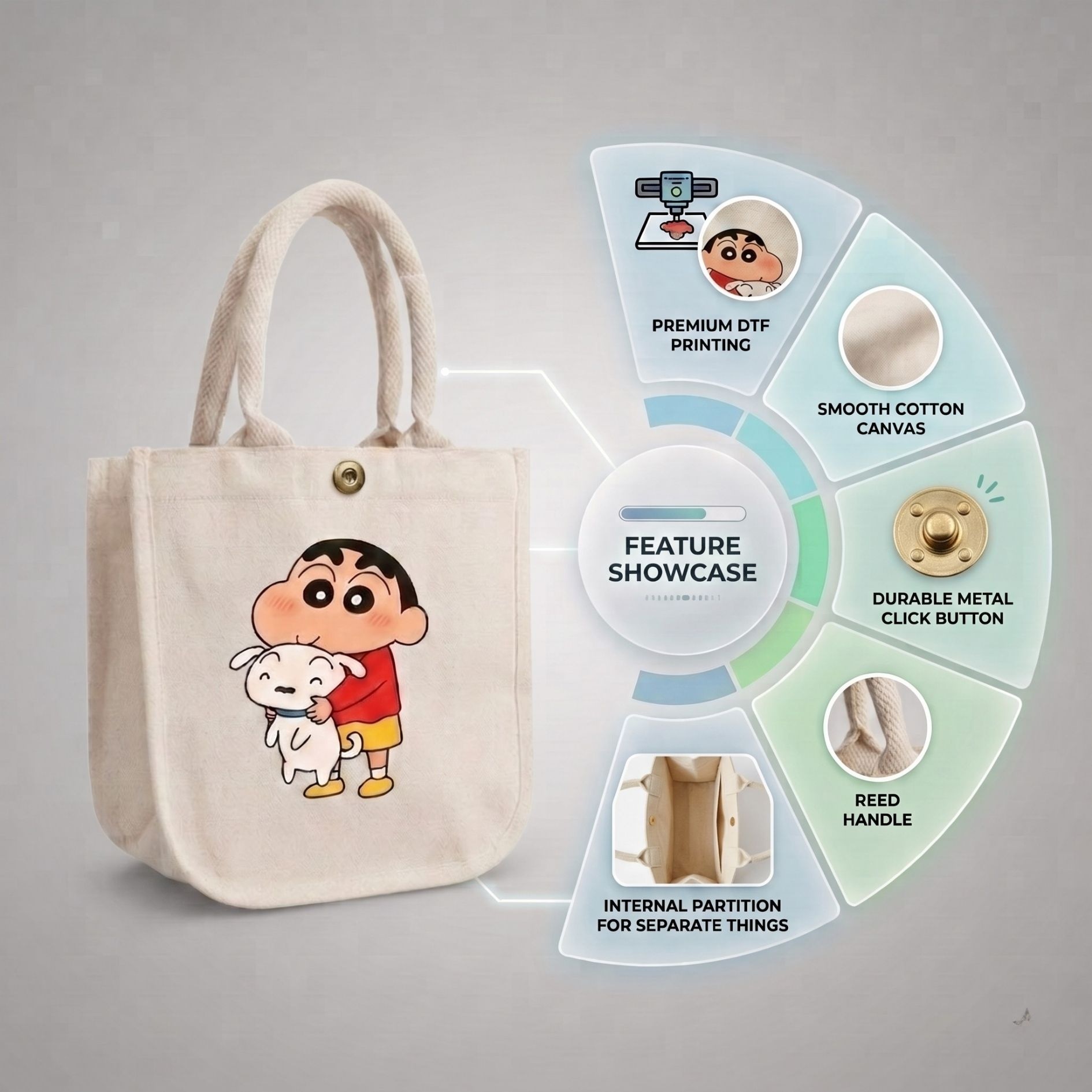 The Little Shinchan Kids Bag | 300 GSM alternate view