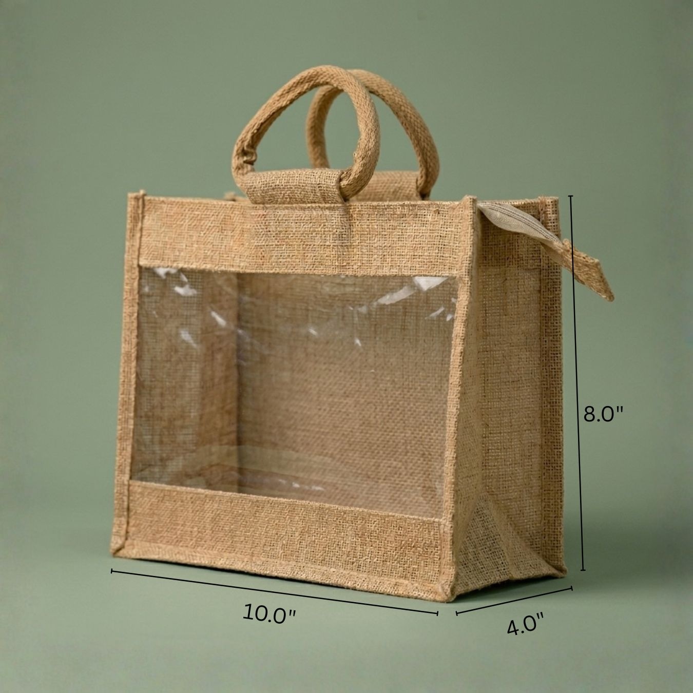 Clear Window Jute Hamper Bag | 350 GSM alternate view