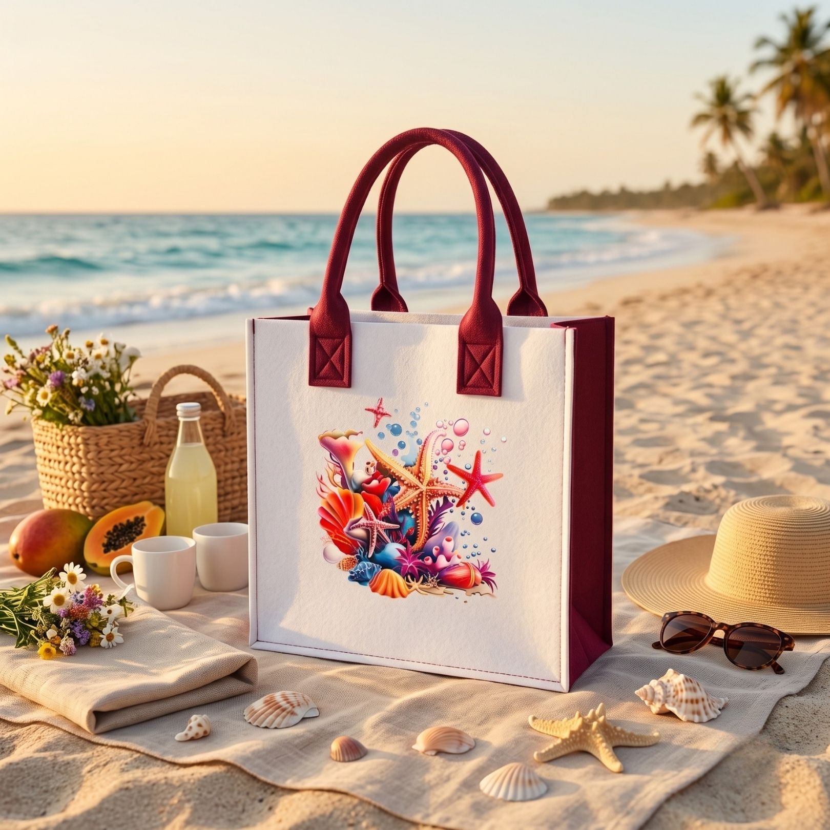 SeaBloom Felt Bag