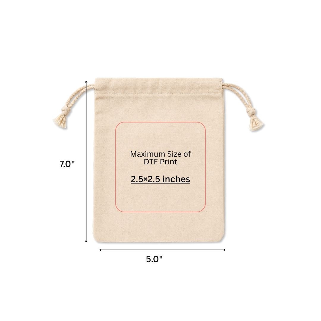 5x7 Inches Cotton Drawstring Bag  | 150 GSM alternate view