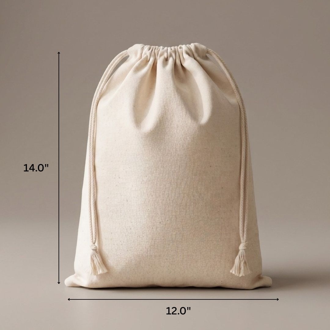 12x14 Inches Cotton Drawstring Bag | 150 GSM alternate view