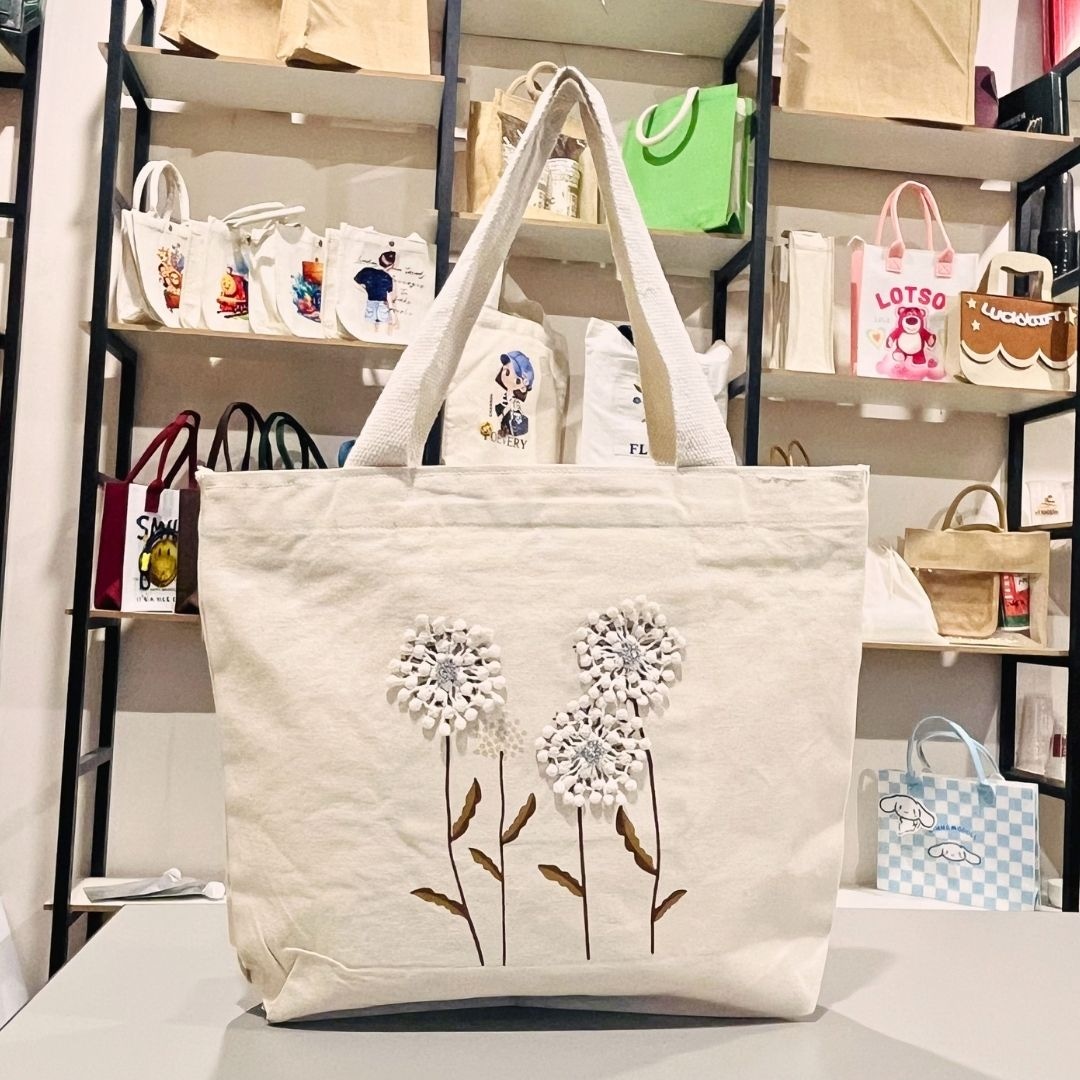 Pom Pom Tote Bag | 300 GSM alternate view