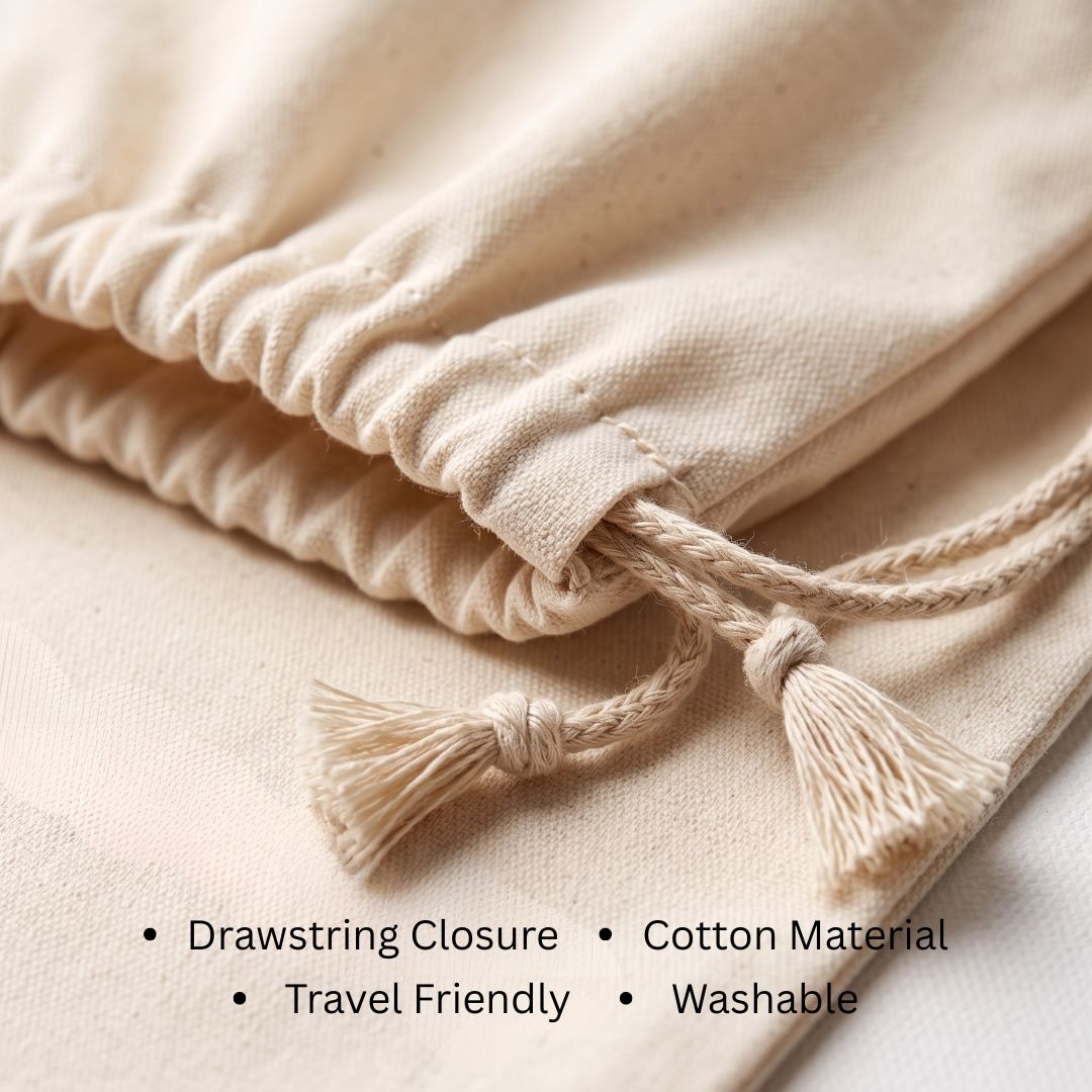 3x4 Inches Cotton Drawstring Bag | 150 GSM alternate view