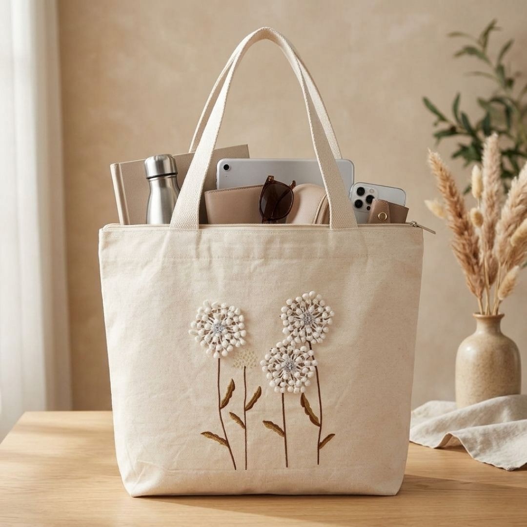 Pom Pom Tote Bag | 300 GSM alternate view