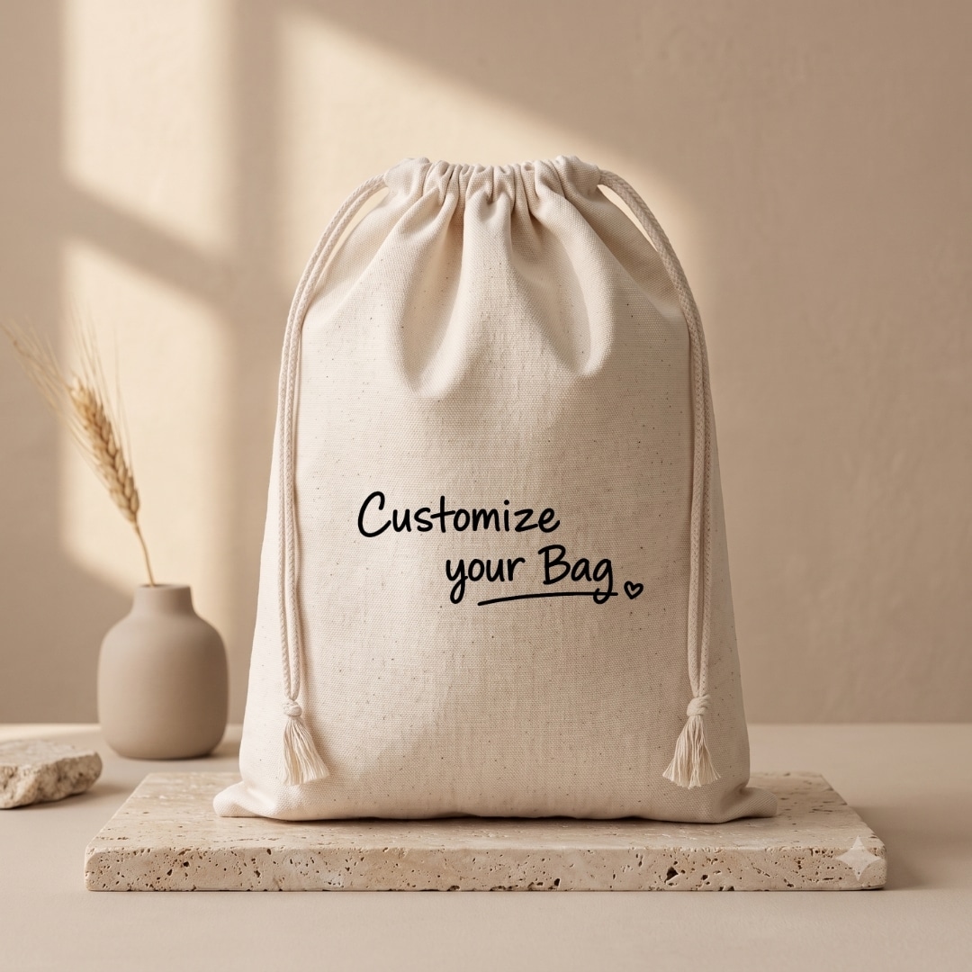 6x8 Inches Cotton Drawstring Bag | 150 GSM alternate view