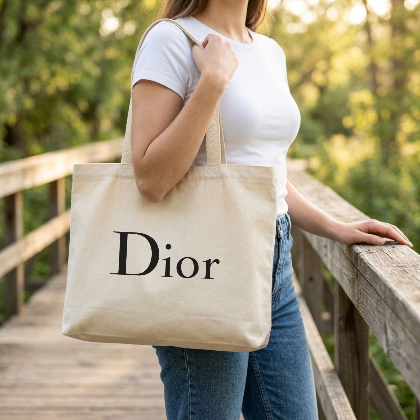 18x14 Inches | Grand Wide Cotton Tote Bag alternate view